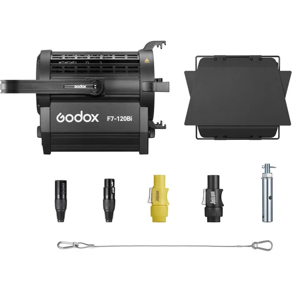 Godox F7-120Bi K1 Bi-color LED Fresnel Light ( Hang Mount )