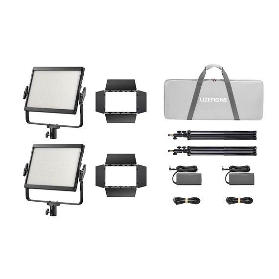 Godox LP1200Bi K2 Black Litemons Bi-color LED Light Panel 2-light kit