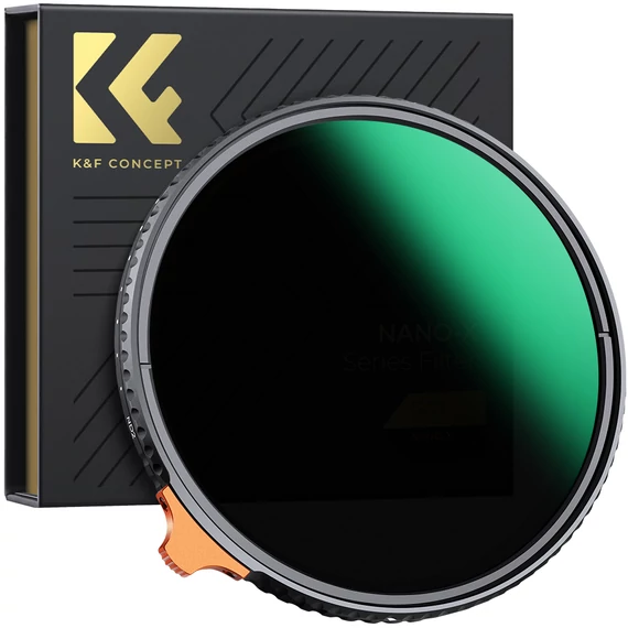 K&F Concept 82mm Variable ND Filter ND2-ND400 (9 Stop) Nano-X Series