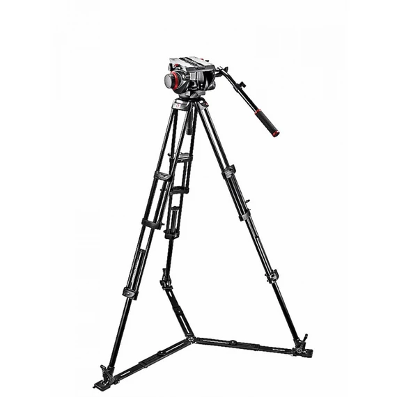 Manfrotto 509 fluid fej + 545GB alu állvány,100csésze ikerláb földterp 509HD,545GBK