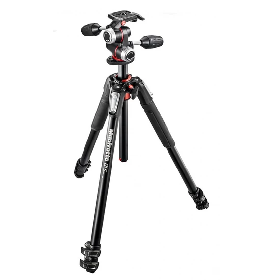 Manfrotto 055 kit alu 3 szekciós állvány horiz. oszloppal + 3D fej MK055XPRO3-3W