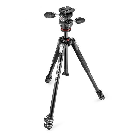 Manfrotto 190X kit alu 3 szekciós állvány + 804mk II 3D fej MK190X3-3W1