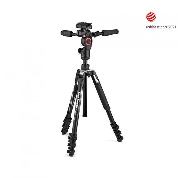 Manfrotto Befree live 3D kit: alu állvány csatos láb+3D live fluid fej MKBFRLA4BK-3W