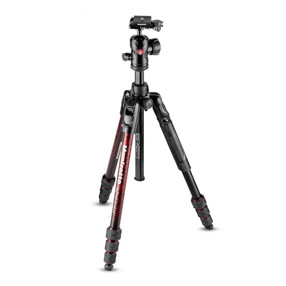 Manfrotto Befree Advanced alu travel állvány tekerős zár+gömbfej,piros MKBFRTA4RD-BH