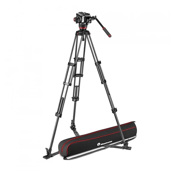 Manfrotto 504x fluid videó fej karbon ikerlábas állvánnyal, földterp. MVK504XTWINGC