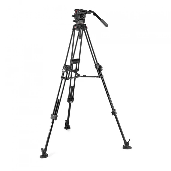 Manfrotto 526 Pro Video fej + 645 Fast Alu állvány, 2n1 terp. ikerláb MVK526TWINFA