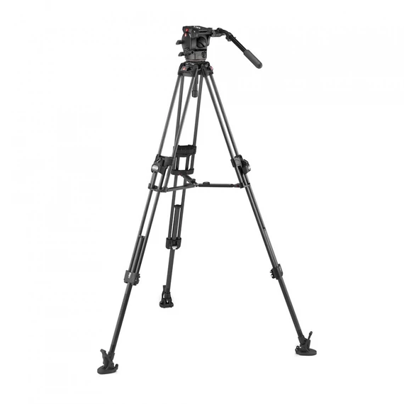 Manfrotto 526 Pro Video fej+ 645 Fast karbon állvány,2n1 terp. ikerláb MVK526TWINFC