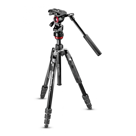 Manfrotto Befree live kit alu állvány csatos lábzárral+ fluid fej MVKBFRL-LIVE