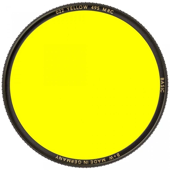 B+W 022 sárga szűrő 495nm MRC Basic, 49 mm