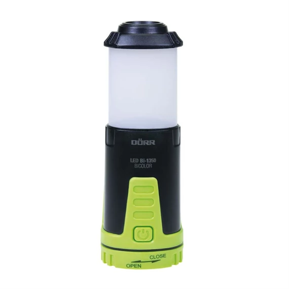 Dörr Bi-1350 két színárnyalatú LED kempinglámpa, fekete/neonsárga