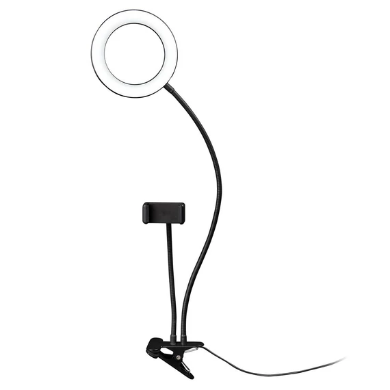 Dörr SLR-16 Bi-Color hajlítható karú LED körlámpa telefon tartóval,csipesszel
