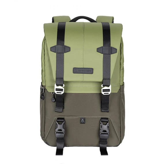 K&F Concept Beta Backpack 20 literes, fotós hátizsák, sötét zöld színben