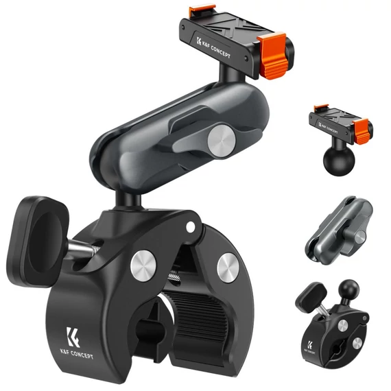K&F Concept MS101 csőre szerelhető satu 8-40mm átmérőhöz, magic arm, DJI Action3/4/5 Pro/Osmo 360