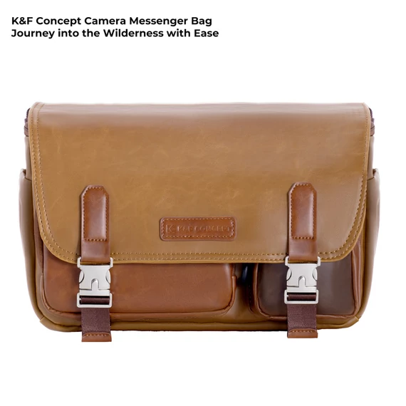 K&F Concept Sling Bag 10L Urban Wander 11, Gobi brown, bőrhatású felület, sötét barna
