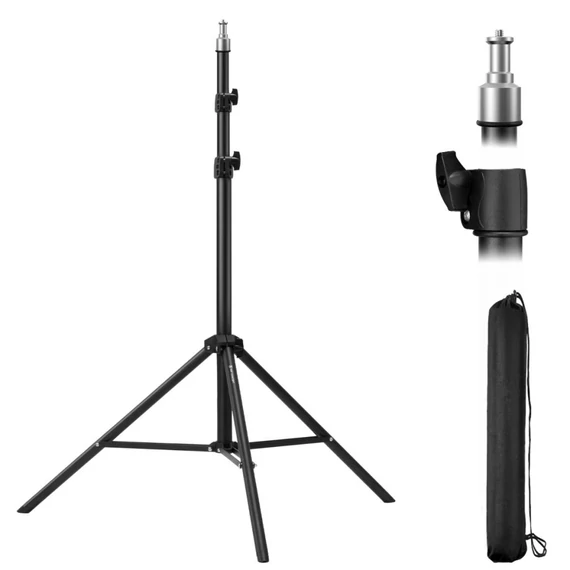 K&F Concept lámpaállvány, 198cm magasság, 5kg teherbírás, alumínum