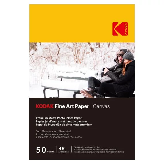 KODAK Fine Art fotópapír - Canvas 230g, 10x15, 50db