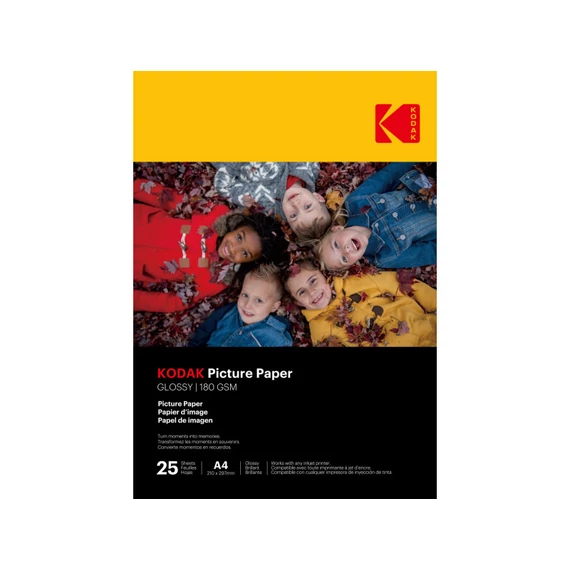 KODAK Picture fotópapír - High Gloss 180g, A4, 21x29,7cm, 25db