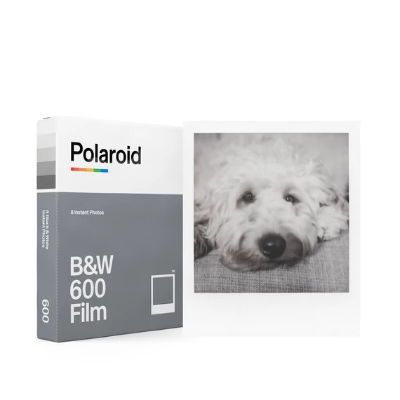 Polaroid fekete-fehér 600 Film, fotópapír fehér kerettel, 600 és i-Type kamerához, 8db instant fotó
