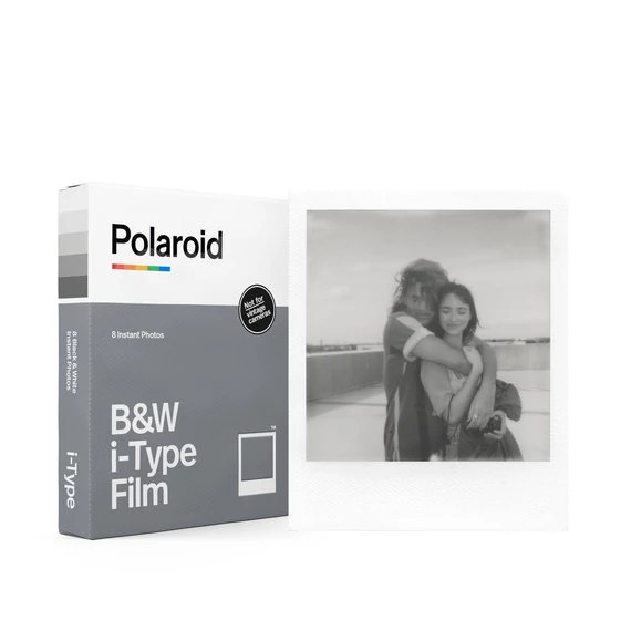Polaroid fekete-fehér Film, fotópapír fehér kerettel, új i-Type kamerához, 8db instant fotó