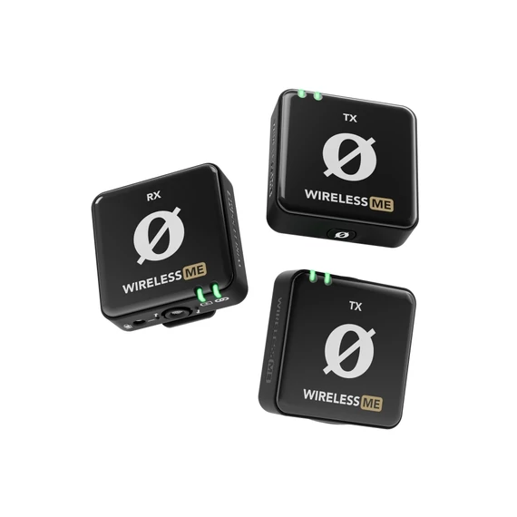 Rode Wireless ME Dual ultra kompakt digitális vezeték nélküli mikrofon rendszer két adóval, adókba és vevőbe épített mikrofonnal