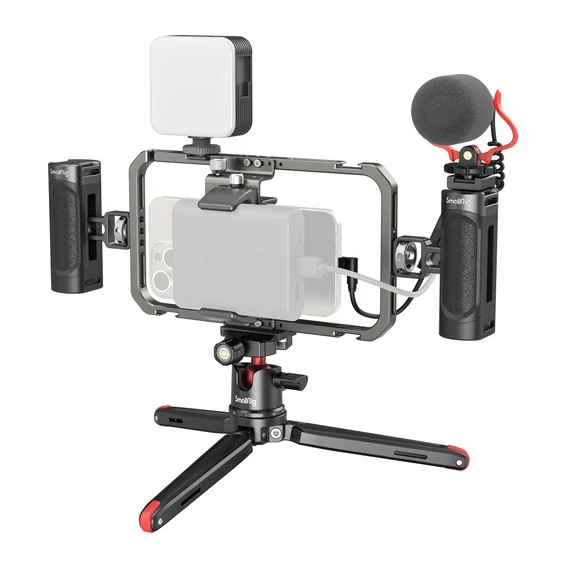 SmallRig All-in-One Video Kit For Smartphone Creators with Audio and Lighting System 3384C