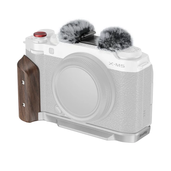 SmallRig L-Shape Mount Plate with Wooden Handle for FUJIFILM X-M5 (Silver) 5261