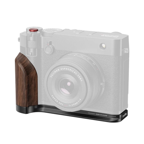SmallRig L-Shape Mount Plate with Wooden Handle for FUJIFILM GFX100RF (Black) 5266