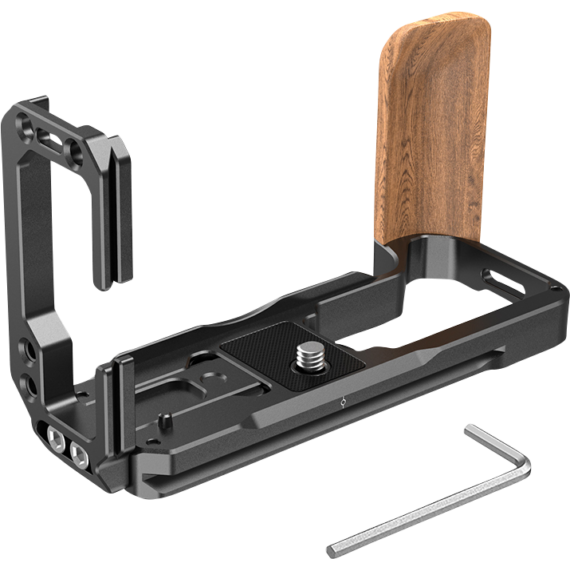 SmallRig 2811 L-Bracket for X-T4 w. wooden Grip