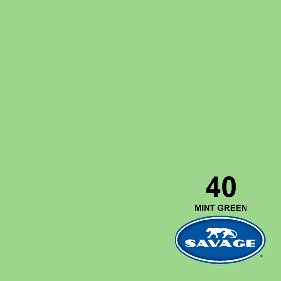 SAVAGE papír premium fotóháttér Mint Green 2,2×5,5m