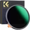 K&F Concept NANO-X Slim, HD, VARIO ND 2-400 változtatható szürkeszűrő, vízlepergető, karcálló, 62mm