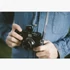 Kép 2/4 - BRONKEY Black & black leather camera strap TOK-104-L-120
