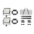 Kép 1/5 - Godox LP600Bi K2 Black Litemons Bi-color LED Light Panel 2-light kit