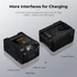 Kép 3/6 - K&F Concept V-Mount akkumulátor, 99Wh, 14.8V, 6700mAH, PD65W, oled kijelző
