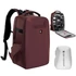 Kép 1/7 - K&F Concept hardshell professzionális kamera hátizsák, 22L, 15.6 laptop zseb, bordó