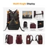 Kép 4/7 - K&F Concept hardshell professzionális kamera hátizsák, 22L, 15.6 laptop zseb, bordó