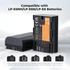 Kép 2/7 - K&F Concept hordozható dupla USB-C akkumulátor LC-E6 töltő, LCD + 2db LP-E6NH akkumulátor 2600mAh