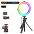 Kép 11/22 - Ulanzi Vijim K9 RGB Ring Light +Tripod Stand - körlámpa + állvány